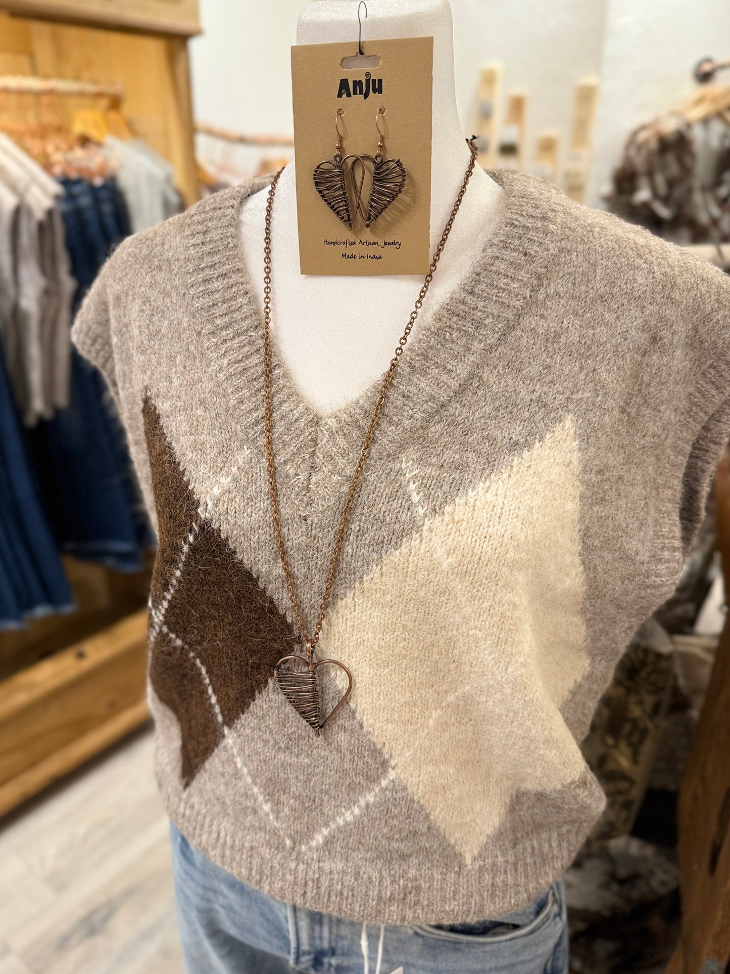 Argyle Pattern Sweater Vest