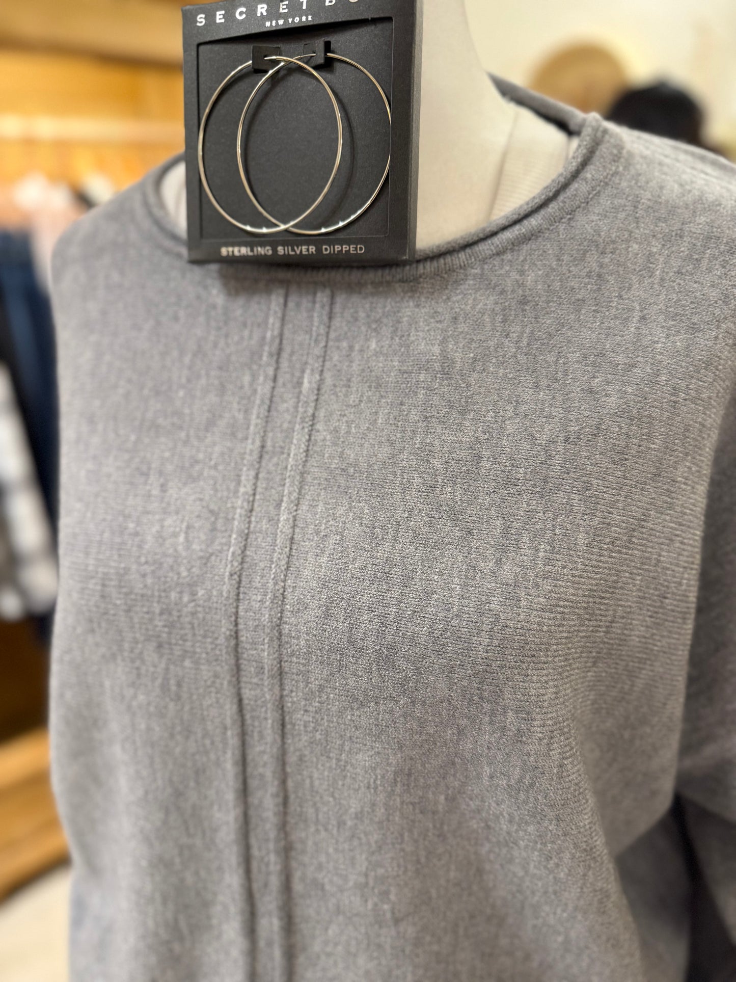 Front Seam Sweater (heather gray)