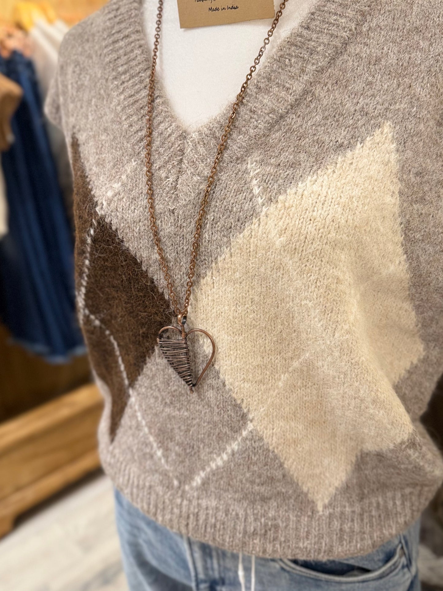 Argyle Pattern Sweater Vest