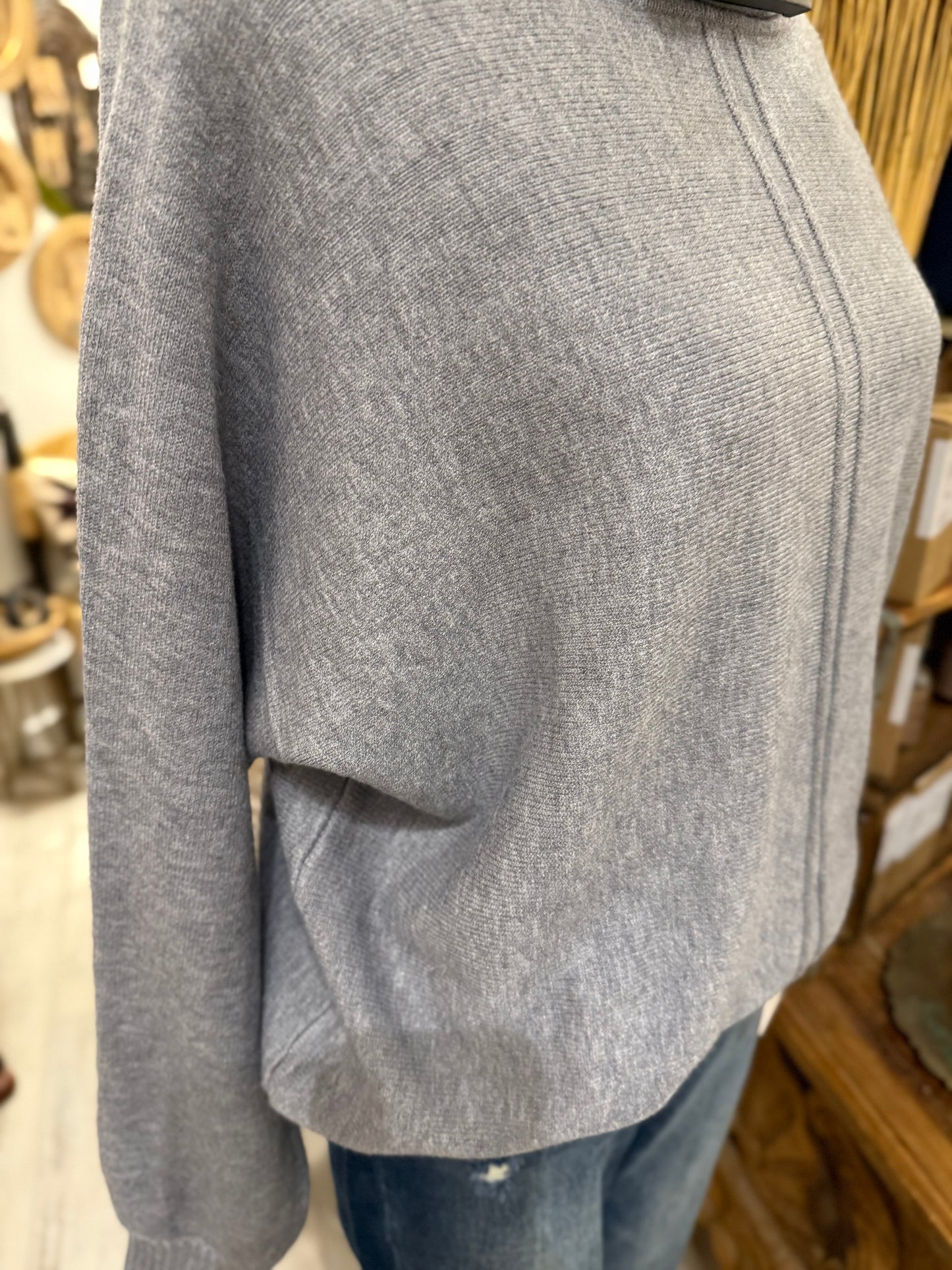 Front Seam Sweater (heather gray)