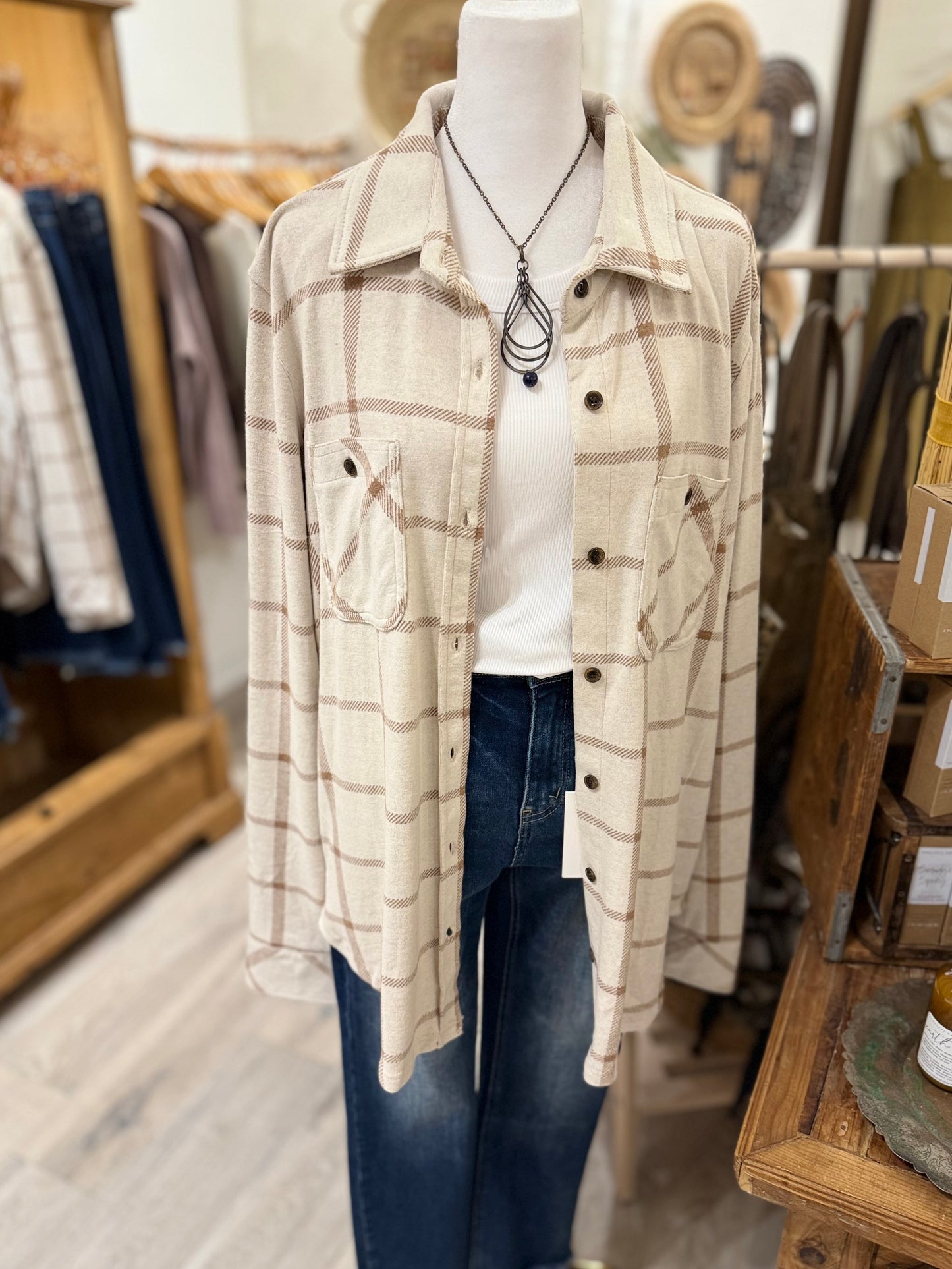 Soft + Cozy Plaid (beige/brown)