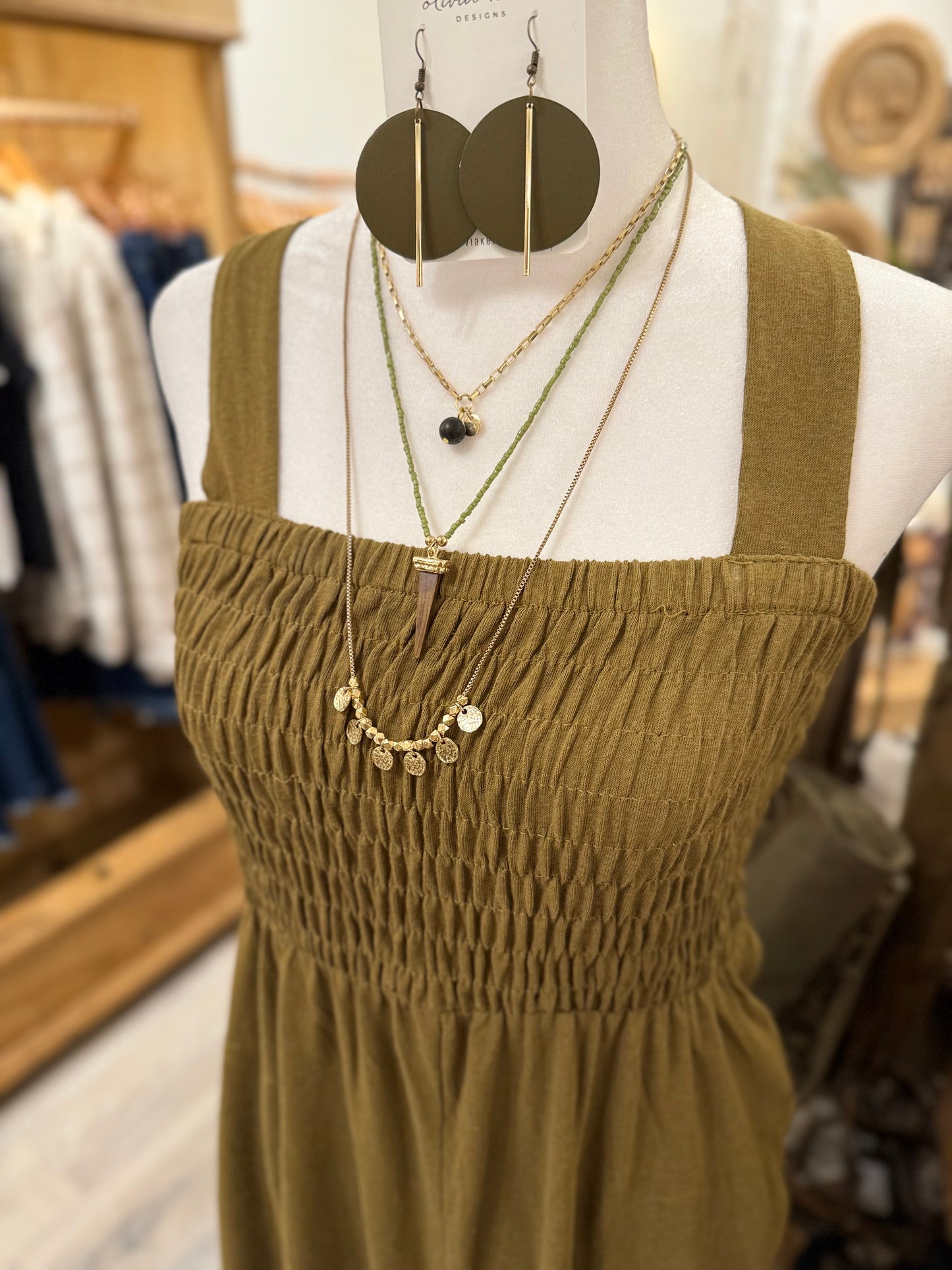Smocked Wide-Leg Jumpsuit