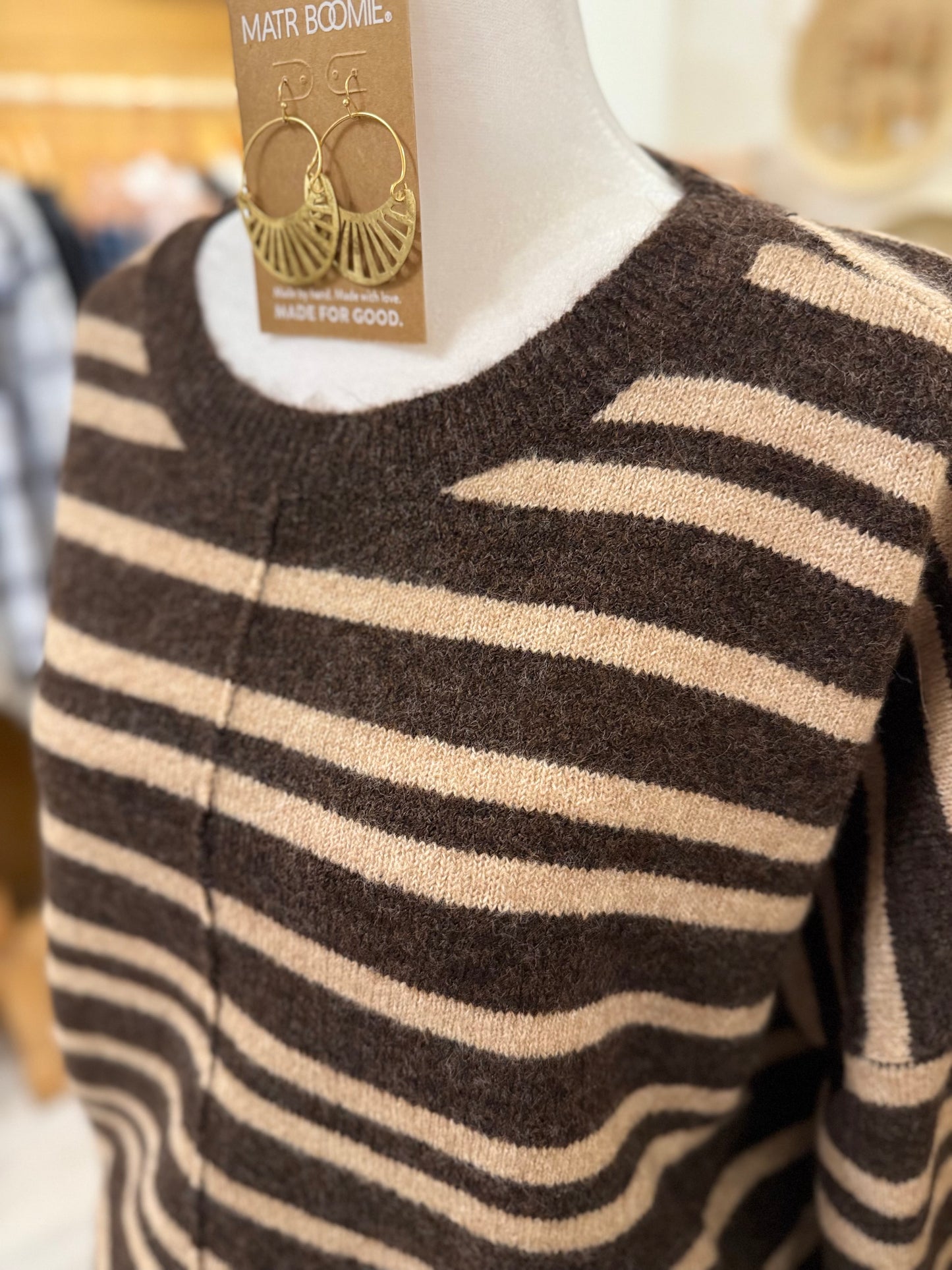 Striped Sweater (brown/khaki)