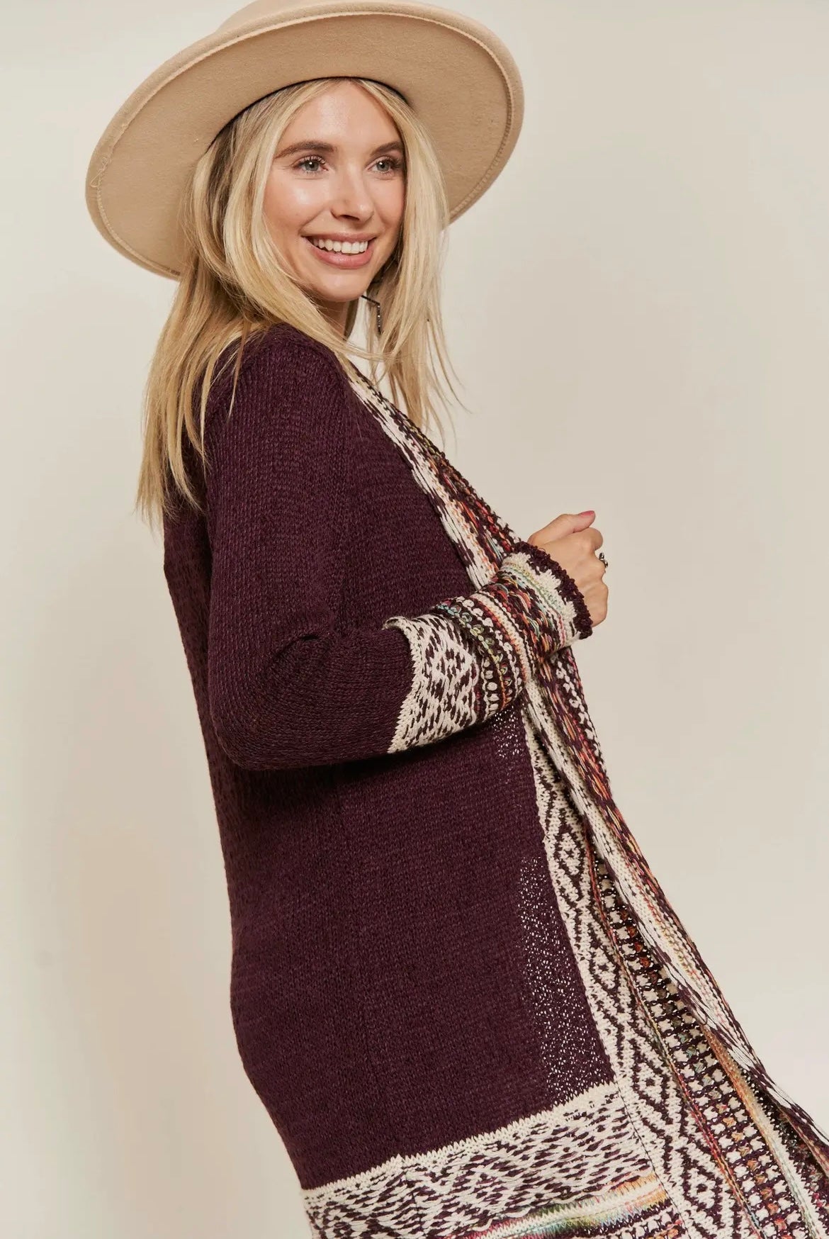 Tribal fringe cardigan