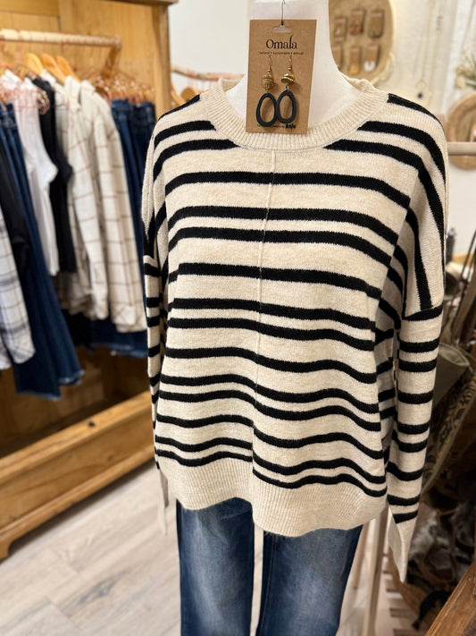 Striped Sweater (black/cream)