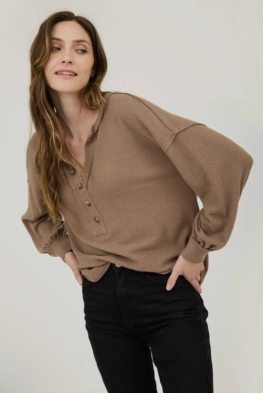 Cozy long sleeve knit top