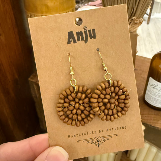 Sachi Chromatic Hues Circle Earrings (Cognac)
